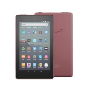 fire 7 tablet (7" display, 32 gb) - plum + kindle unlimited (with auto-renewal)