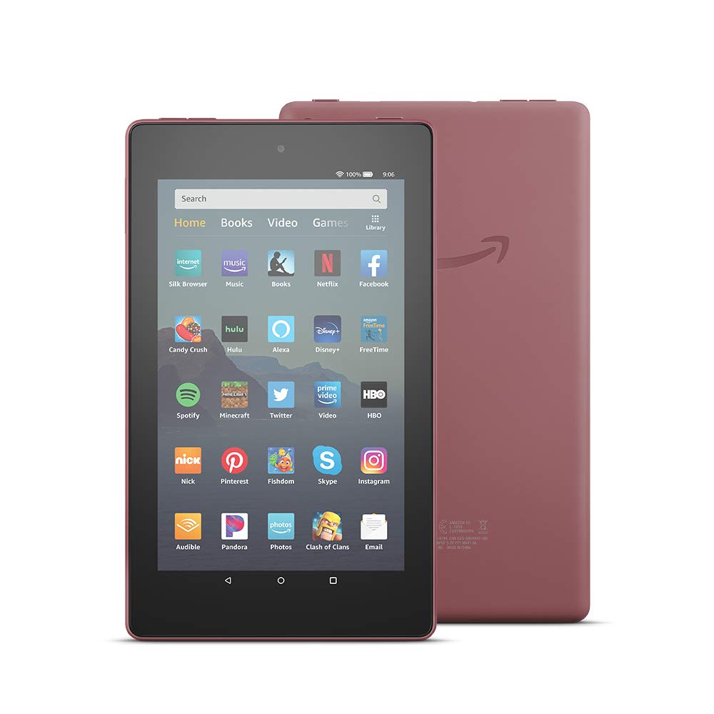 Fire 7 Tablet (7" display, 16 GB) - Plum + Kindle Unlimited (with auto-renewal)