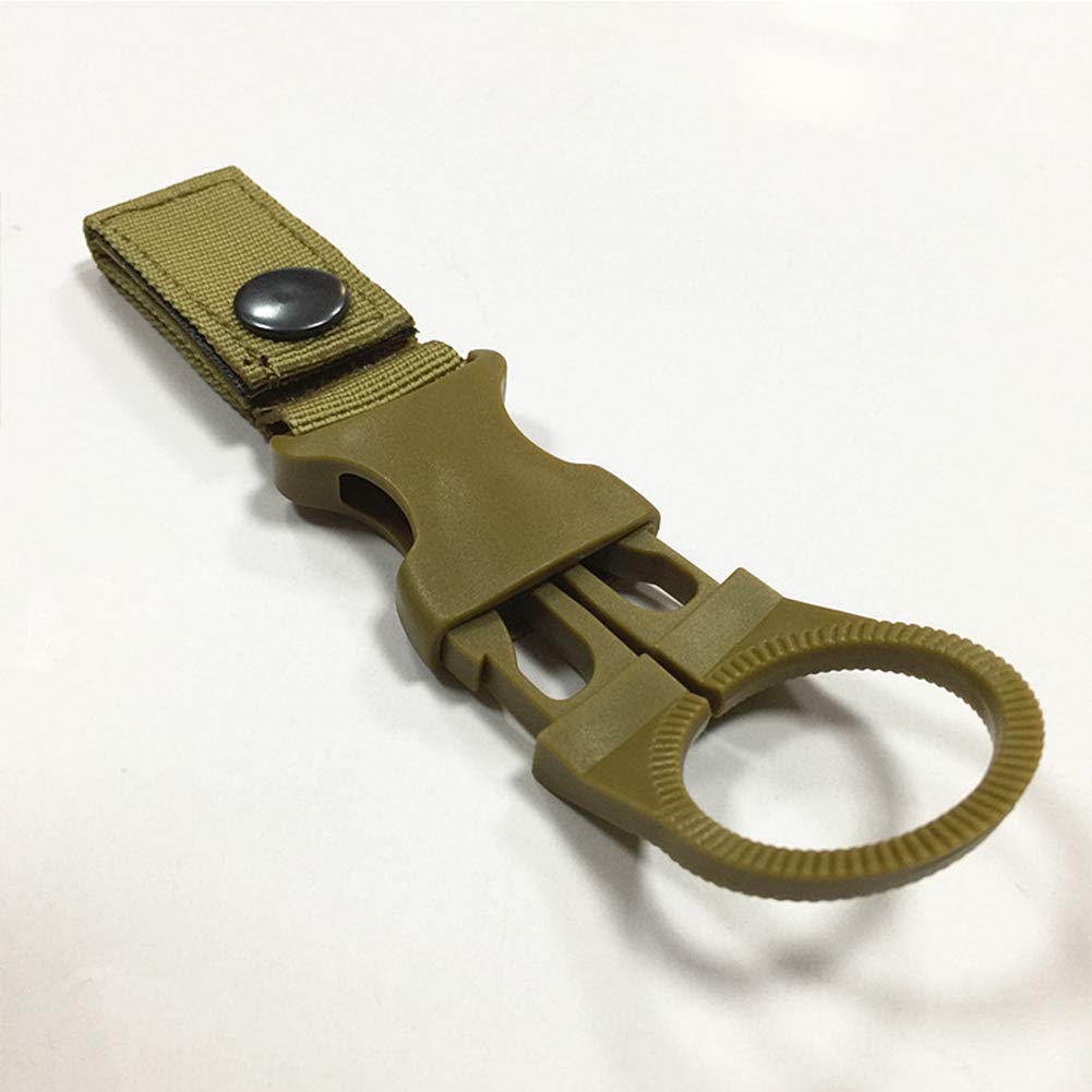 Hanging Bottle Buckle Clip Carabiner,Portable Mineral Water Bottle Ring Holder Keychain Belt Webbing Strap for Outdoor Camping Hiking Traveling (3PCS)