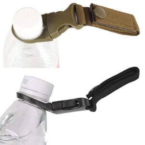 Hanging Bottle Buckle Clip Carabiner,Portable Mineral Water Bottle Ring Holder Keychain Belt Webbing Strap for Outdoor Camping Hiking Traveling (3PCS)