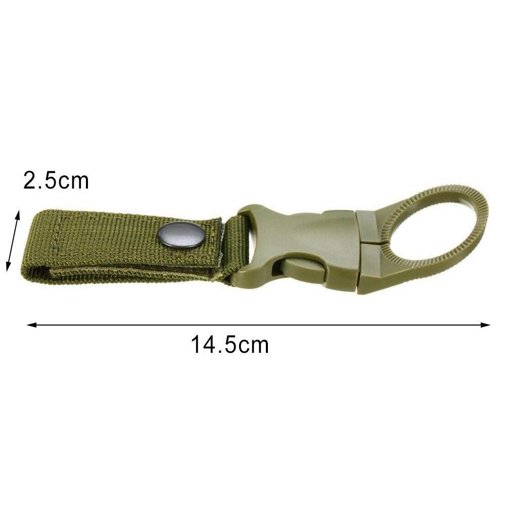 Hanging Bottle Buckle Clip Carabiner,Portable Mineral Water Bottle Ring Holder Keychain Belt Webbing Strap for Outdoor Camping Hiking Traveling (3PCS)