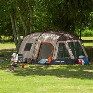 Tahoe Gear Ozark TGT-OZARK-16-D Large 16 Person 3 Season Family Camping Cabin Tent, Brown