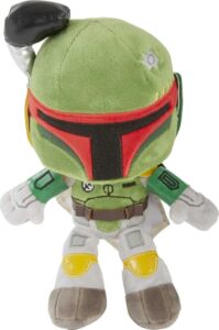 star wars boba fett plush 8-inch character figure from the book of boba fett, soft doll dressed in classic look