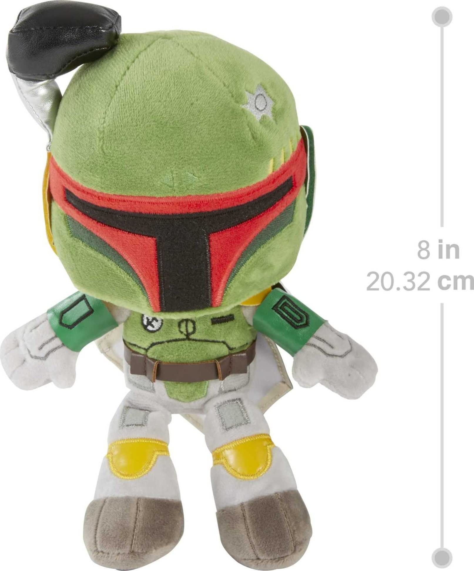 Star Wars Boba Fett Plush 8-Inch Character Figure From the Book of Boba Fett, Soft Doll Dressed in Classic Look