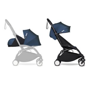 babyzen yoyo2 stroller & 0+ newborn pack - includes black frame, air france blue 6+ color pack & air france blue 0+ newborn pack - suitable for children up to 48.5 pounds
