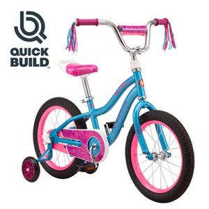 Schwinn Hopscotch Quick Build Kids Bike, 16-Inch Wheels, Smart Start Steel Frame, Easy Tool-Free Assembly, Teal