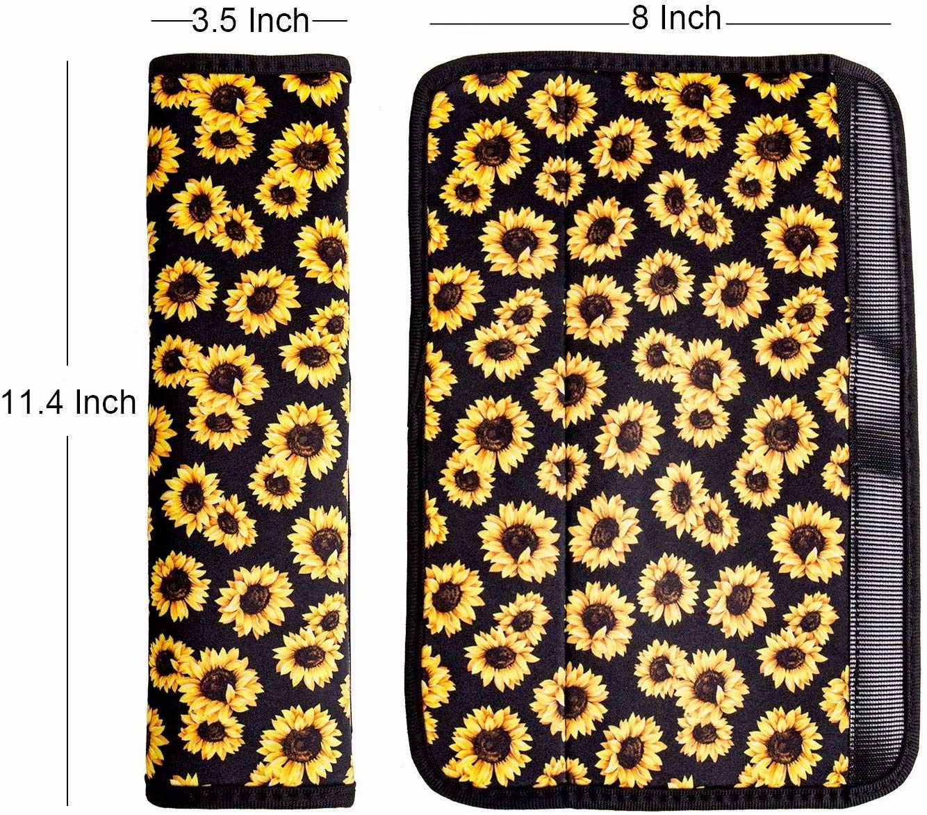 FOR U DESIGNS 2 PCS Auto Seat Belt Cover Sunflower Shoulder Seatbelt Pad for Adults Youth Kids Toddlers, for Car, Truck, SUV, Airplane, Backpack Straps