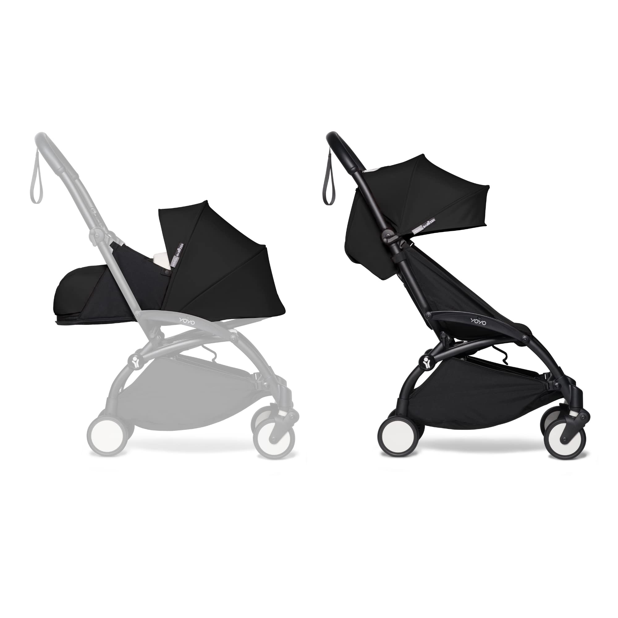 BABYZEN YOYO2 Stroller & 0+ Newborn Pack - Includes Black Frame, Black 6+ Color Pack & Black 0+ Newborn Pack - Suitable for Children Up to 48.5 Pounds