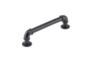 richelieu hardware bp2209128900 steampunk collection 5 1/32 in (128 mm) center matte black eclectic cabinet pull