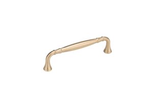 richelieu hardware bp790128chbrz candiac collection 5 1/32 in (128 mm) center champagne bronze traditional cabinet pull