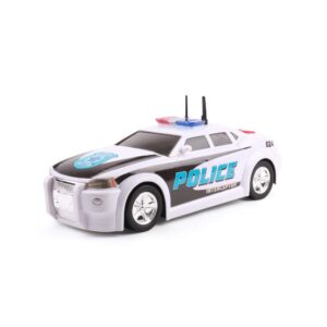 Mighty Fleet Rescue Force 12" Police Cruiser Toy: Realistic Lights & Sound Effects, Free Wheeling Play & Batteries Included - Ages 3+