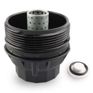 oil filter housing cap assembly, replaces 15620-36020, 15620-36010 compatible with toyota lexus scion - avalon camry highlander rav4 sienna tacoma venza, es300h nx300h rc350 rx350 rx450h, tc, more