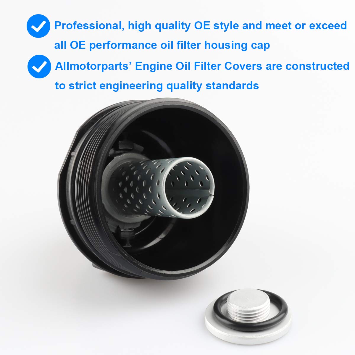 Oil Filter Housing Cap Assembly, Replaces 15620-36020, 15620-36010 Compatible with Toyota Lexus Scion - Avalon Camry Highlander RAV4 Sienna Tacoma Venza, ES300h NX300h RC350 RX350 RX450h, tC, More