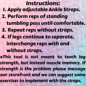 Flip Master Ankle Straps Tumbling Trainer | Gymnastics & Cheerleading Equipment For Back Flip/Tuck & Handspring Form | Adjustable Bands for Girls, Boys & Adults | For Cheer, Dance & Gymnastic Practice