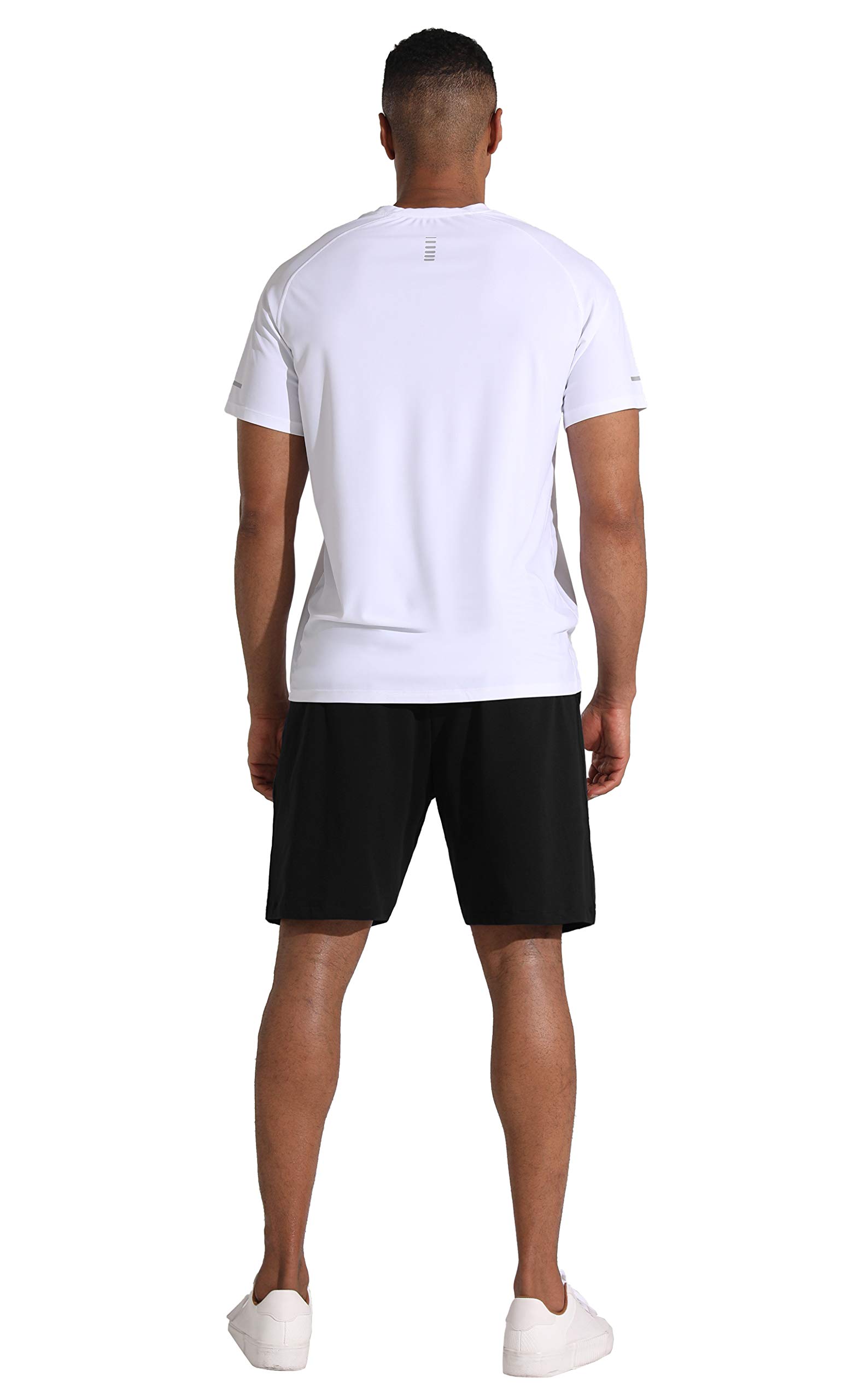 Men's Lounge Shorts with Deep Pockets Loose-fit Cotton Jersey Shorts for Running,Workout,Training, Basketball (605 Black, X-Large)