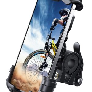 Lamicall Bike Phone Holder, Motorcycle Phone Mount - Motorcycle Handlebar Cell Phone Clamp, Scooter Phone Clip for iPhone 15 Pro Max/Plus, 14 Pro Max, S9, S10 and More 4.7" to 6.8" Smartphones