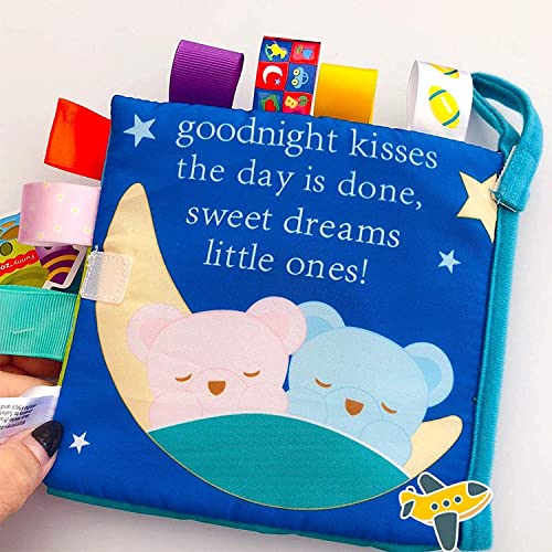 Baby Soft Cloth Book, Activity Crinkle Book Rattle Toy for Infants Educational Learning Toy Cloth Books for Babies 6-12 Monthes