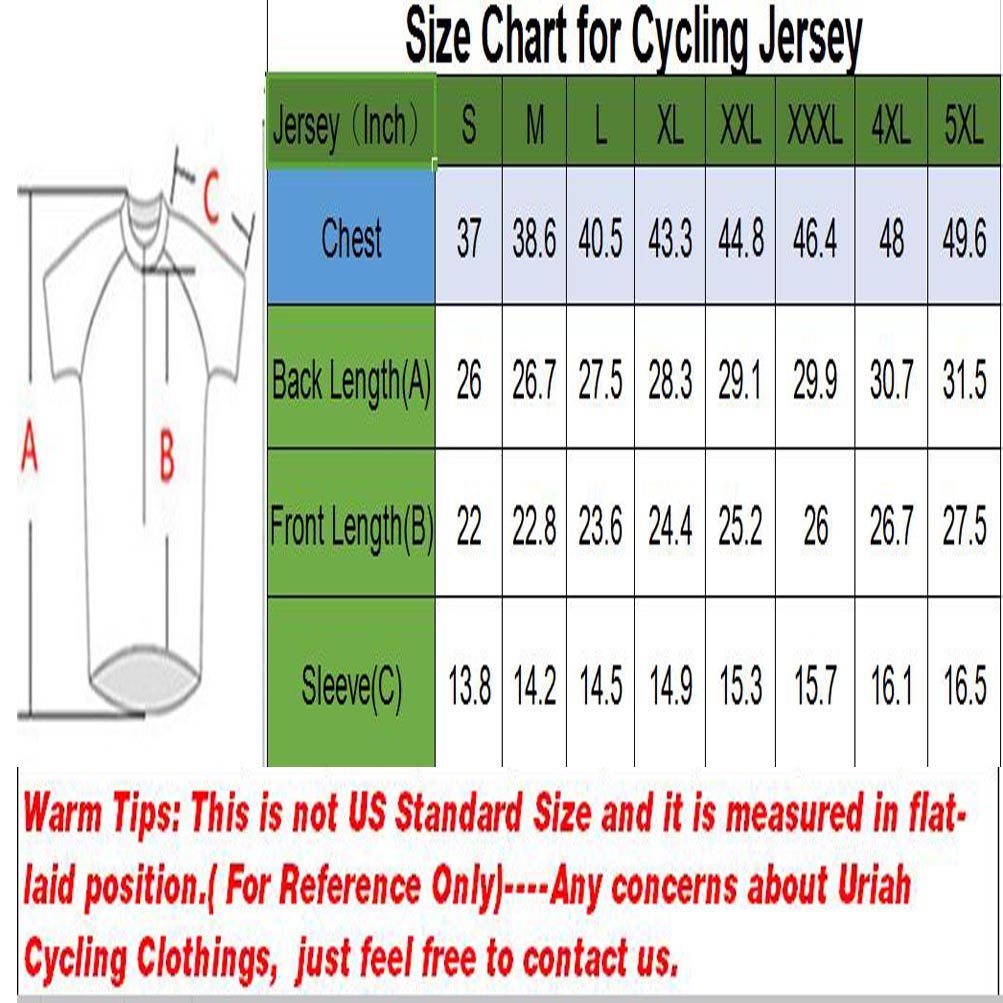 Uriah Men's Cycling Jersey Short Sleeve Sweat Wicking Lucky Skull Size L(CN)