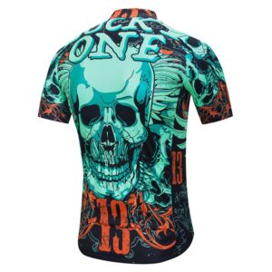 Uriah Men's Cycling Jersey Short Sleeve Sweat Wicking Lucky Skull Size L(CN)