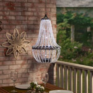 23.2-Inch Tall Hanging Metal and Acrylic Solar Garden Meadow® Chandelier