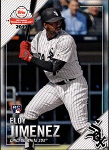 baseball mlb 2019 topps national baseball card day #7 eloy jimenez #7 nm near mint rc rookie white sox