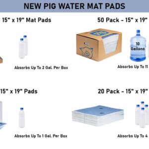 Pig Home Solutions Water Absorbent Mat - Reusable - 20 Pack - 15" x 19" Pads - PM50566