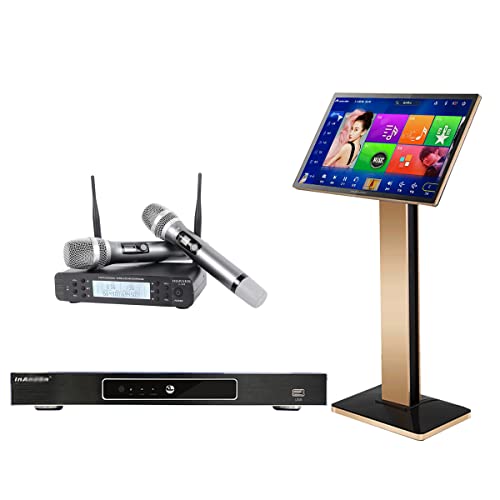 2020 New Type UrbanDrama KV-619 Karaoke Player, with Wireless Mic, 22'' Capacitive Touch Screen Free Cloud Download Function, 4K Output