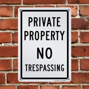 SmartSign “Private Property - No Trespassing” Sign | 10" x 14" Engineer Grade Reflective Aluminum