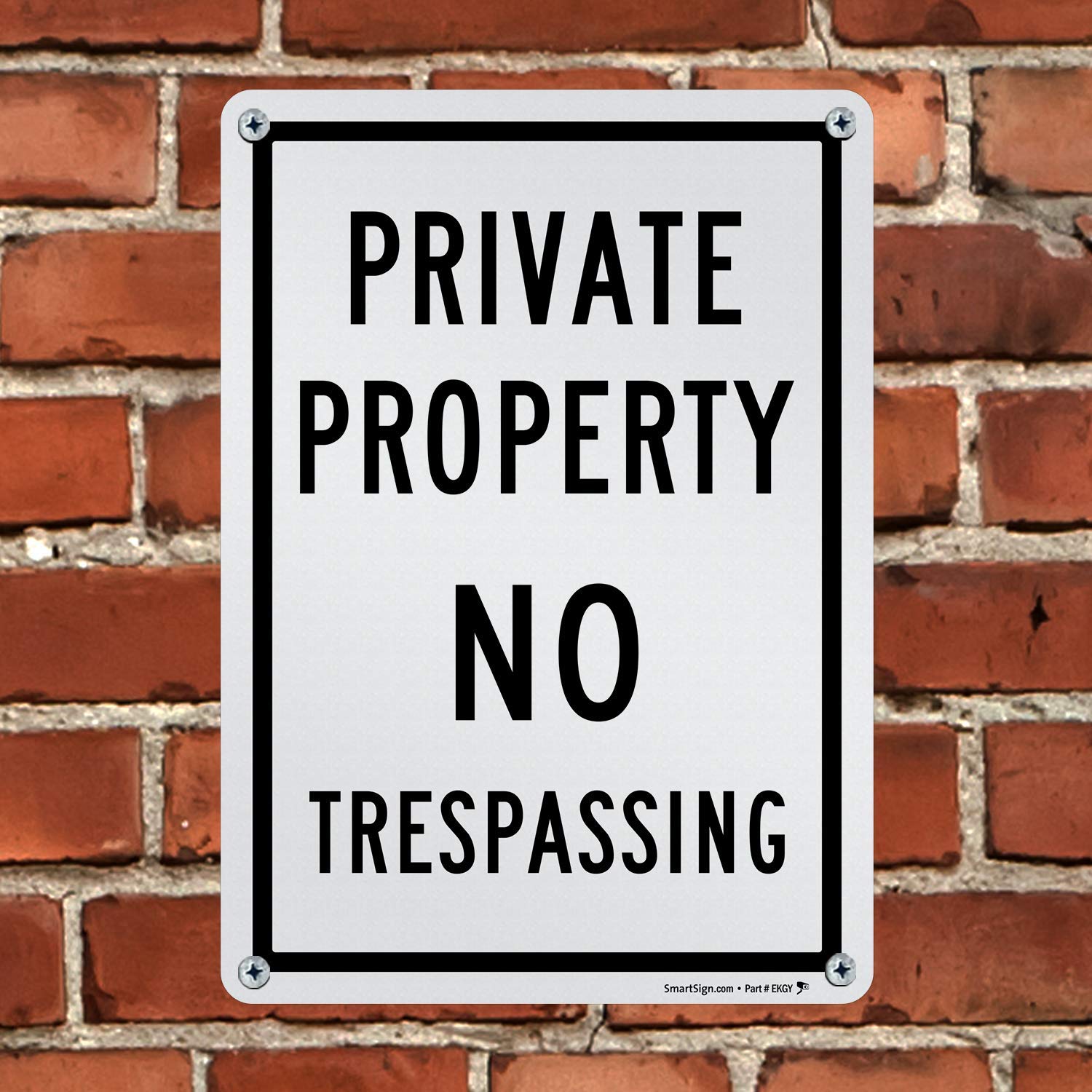SmartSign “Private Property - No Trespassing” Sign | 10" x 14" Engineer Grade Reflective Aluminum