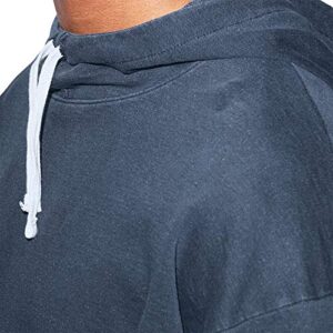 American Apparel Men's French Terry Long Sleeve Drawstring Hoodie, Faded Ink, Large