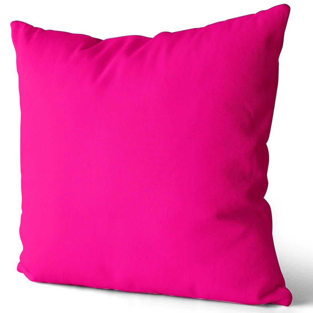 KELEMO Home Set of 2 Pillow Case Girly Fushia Hot Pink Friendly Throw Pillow Covers Cushion Decorative Pillowcase Square 18 x 18 Inches