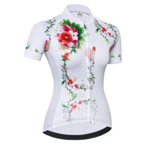 jpojpo women 's cycling jersey women bike jersey summer bicycle clothing pro mtb road girl cycling shirts tops quick dry, breathable, cd5806, m for chest32-34