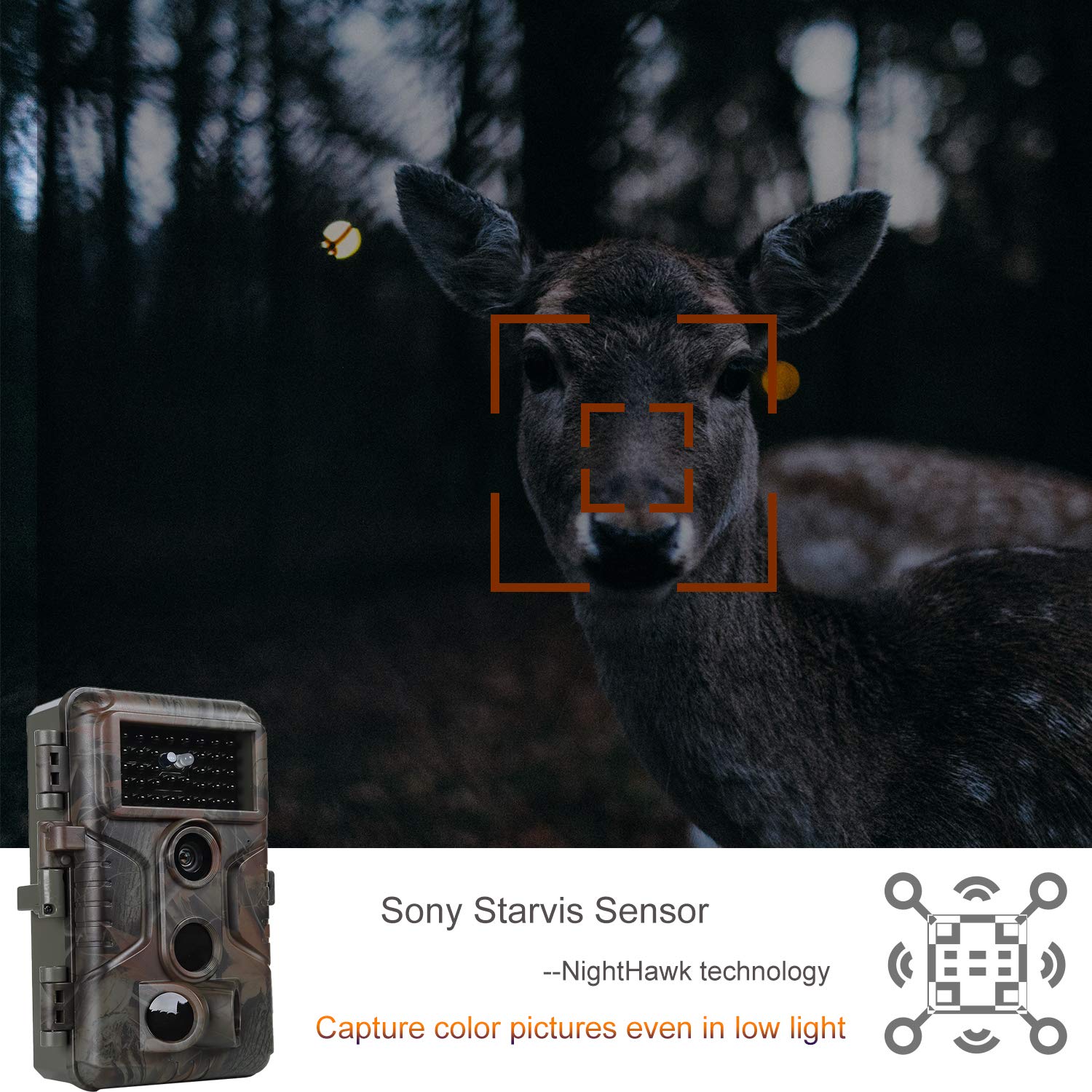 5-Pack Game & Trail Camera 32MP 1296P with 100ft Night Vision No Glow 0.1S Trigger Time Motion Activated IP66 Waterproof for Outdoor Wildlife Hunting & Home Security Surveillance