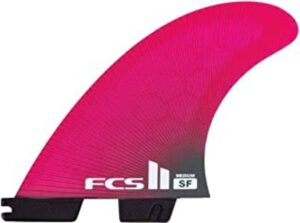 fcs ii sf performance core carbon tri fin set - pink - medium