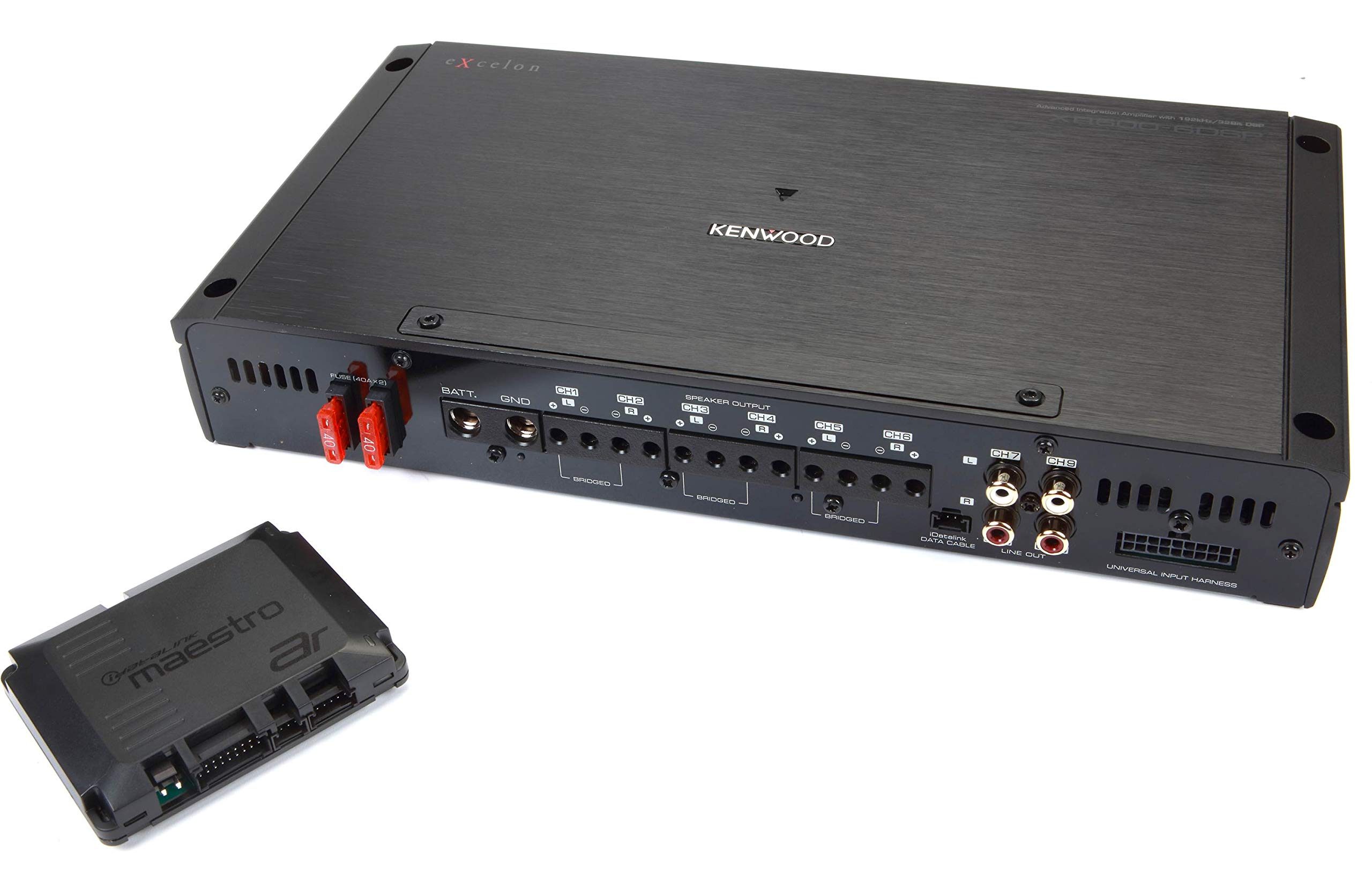 Kenwood Excelon P-XR600-6DSP 6-Channel Car Amplifier with Digital Signal Processing and Maestro AR Interface