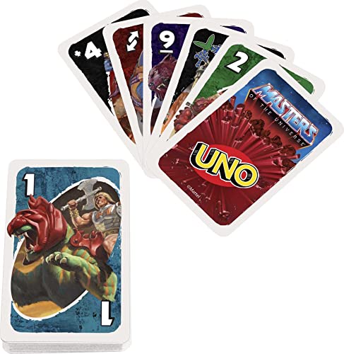 Mattel Games ​UNO Masters of The Universe Card Game for Kids, Adults and Game Night with Special Rule for 2-10 Players