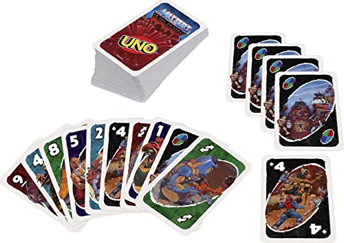 Mattel Games ​UNO Masters of The Universe Card Game for Kids, Adults and Game Night with Special Rule for 2-10 Players