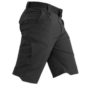 carwornic men's quick dry hiking tactical shorts lightweight stretch outdoor cargo shorts with multi pockets summer casual camping travel fishing shorts