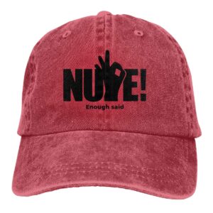 nupe kappa alpha psi and ok hand denim baseball cap adjustable hat for women and men red