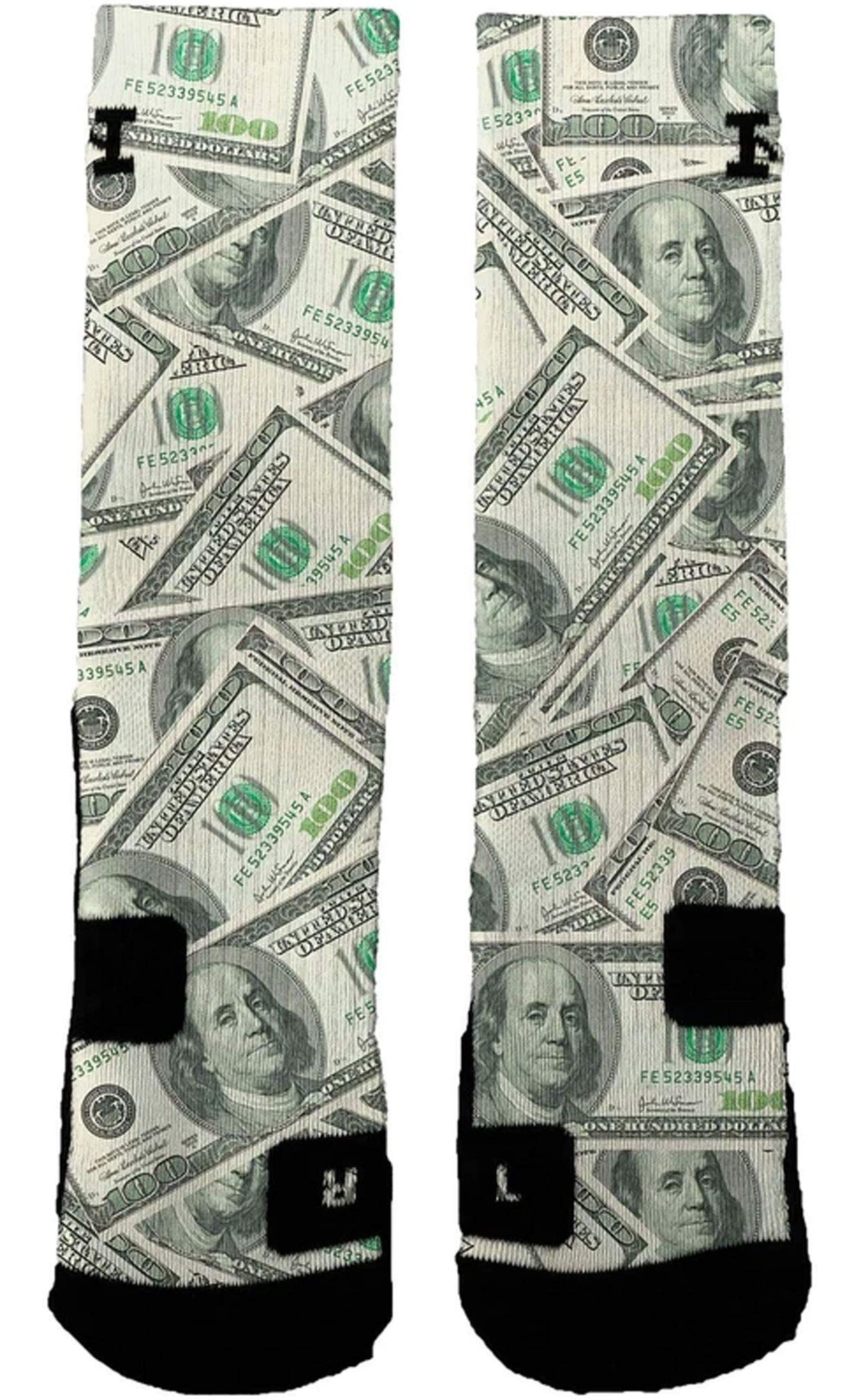 HoopSwagg Brand Athletic Socks Cold Cash Small