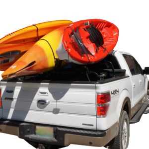 Viking Solutions Truck Bed Kayak/SUP Rack - Adjustable Heavy-Duty Powder-Coated Steel Construction Supports 150lbs