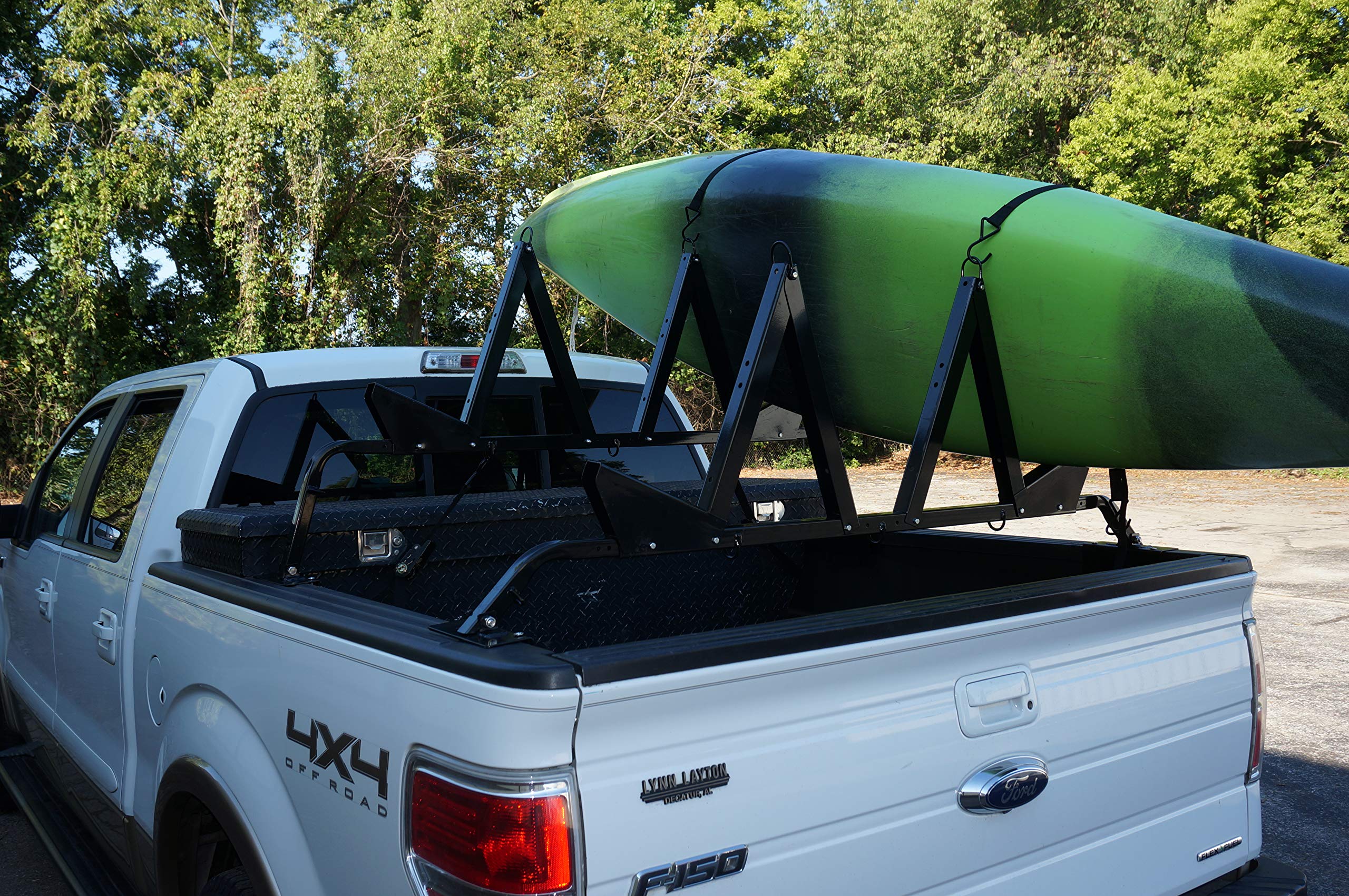 Viking Solutions Truck Bed Kayak/SUP Rack - Adjustable Heavy-Duty Powder-Coated Steel Construction Supports 150lbs