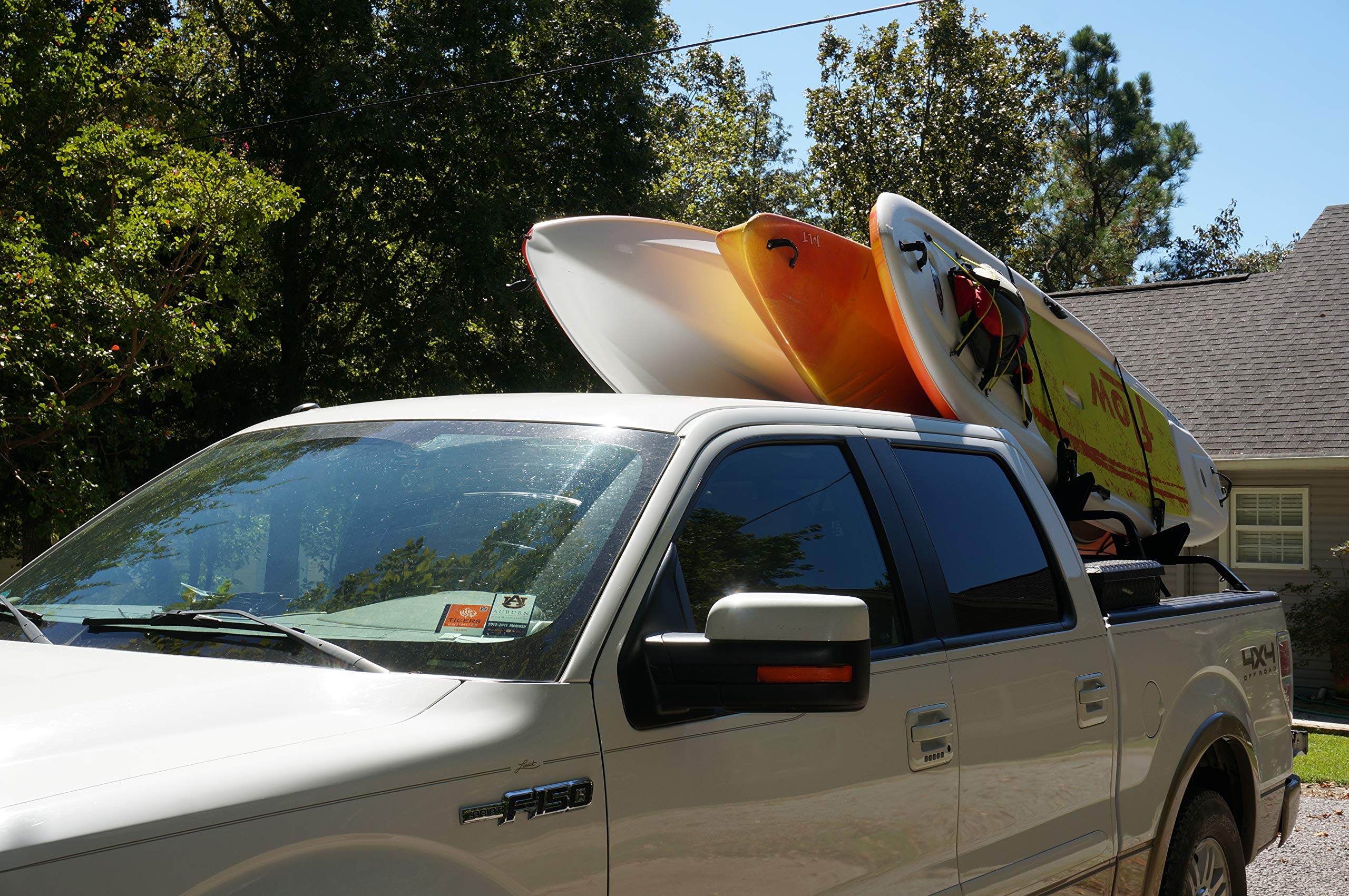 Viking Solutions Truck Bed Kayak/SUP Rack - Adjustable Heavy-Duty Powder-Coated Steel Construction Supports 150lbs