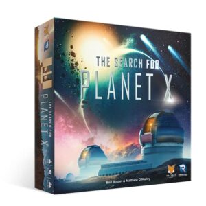 renegade game studios the search for planet x, 1-4 players, ages 13+, 60-75 minutes, take on the role of astronomers, deduction game