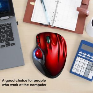 SANWA Wired Ergonomic Trackball Mouse, Computer Rollerball Mice, Laser Sensor, 34mm Trackball, 400/800/1200/1600 Adjustable DPI, 5 Buttons, Compatible with MacBook, Laptop, Windows, macOS, Chrome OS