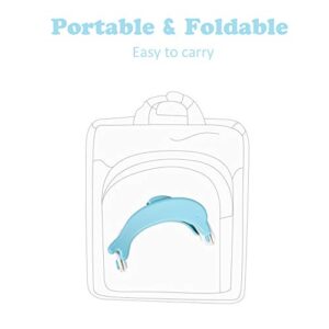 Baby Cute Dolphin Travel Potty Toilet Training Seat Trainer Portable Foldable Potty with 20 Potty Liners Disposable for Kids Boys Girls Children Toddlers