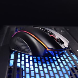 Redragon M686 Wireless Gaming Mouse, 16000 DPI Wired/Wireless Gamer Mouse with Professional Sensor, 45-Hour Durable Power Capacity, Customizable Macro and RGB Backlight for PC/Mac/Laptop