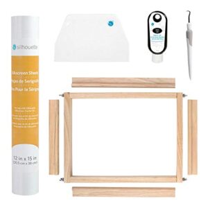 Silhouette Silkscreen Ultimate Bundle Includes Silkscreen Starter Kit with 6 Bonus Sheets of Heat Transfer Material and a 30 Day Trial to Smart-Silhouette