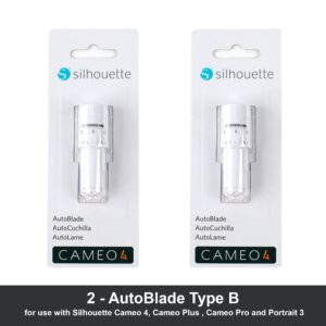 Silhouette Cameo 4 Autoblade and Standard Mat Doubles Pack Includes (2) 12 inch Standard Mat, (2) AutoBlade for use with the Cameo 4 and 50 Designs