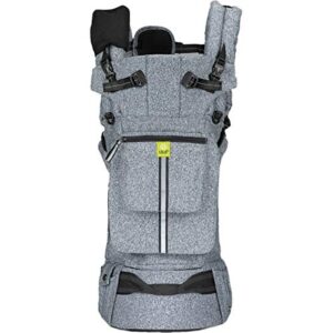 lÍllÉbaby pursuit pro ergonomic 6-in-1 baby carrier newborn to toddler - with lumbar support - for children 7-45 pounds - 360 degree baby wearing - inward and outward facing - heathered onyx